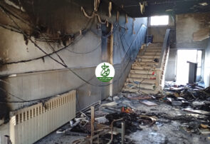 گزارش تصویری  از تخریب اموال عمومی  توسط اغتشاشگران و عوامل تروریستی در رفسنجان